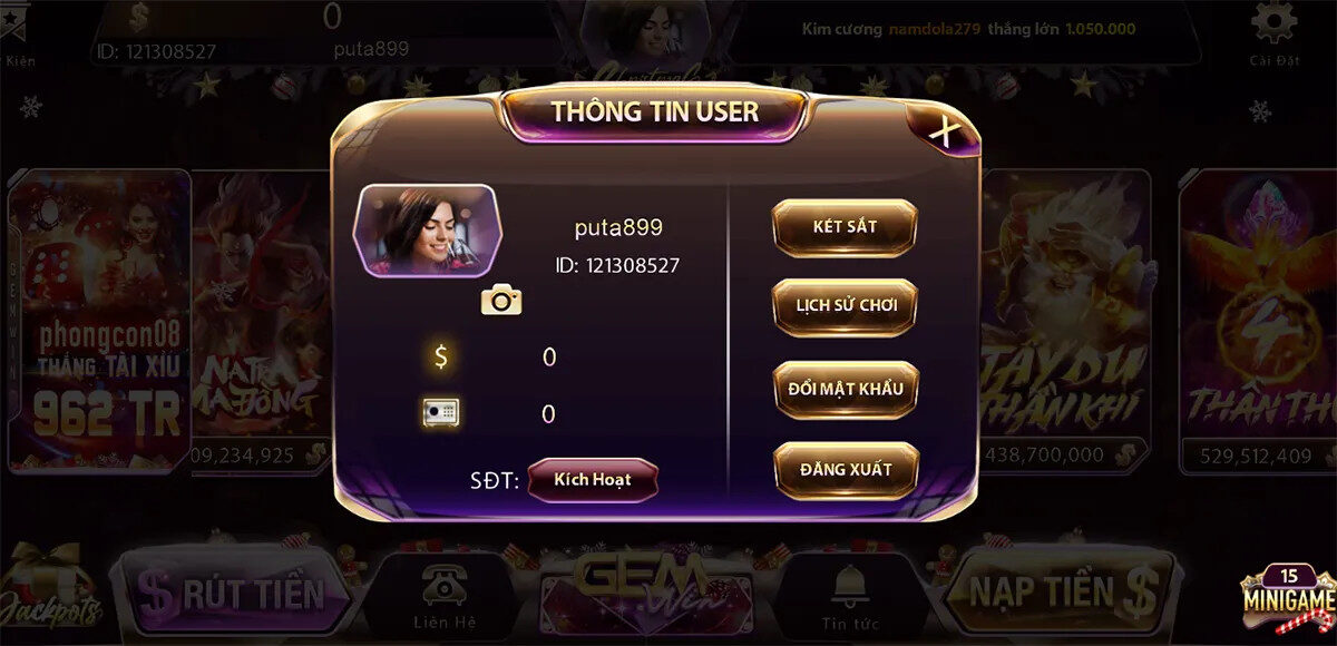 Thông tin người chơi