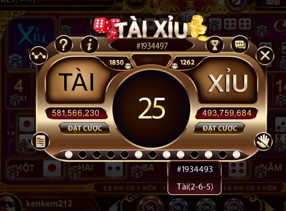 Xí ngầu trong game tài xỉu